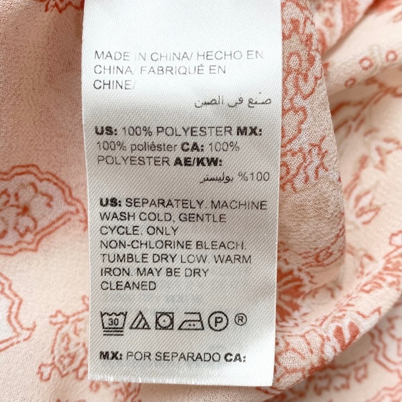 Chico's Flounce-Front Paisley Print Top/Blouse SZ 3 - Picture 12 of 14